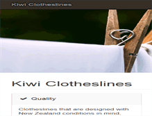 Tablet Screenshot of kiwiclotheslines.co.nz